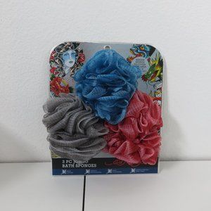 Ed Hardy 3 Pack Bath Sponges